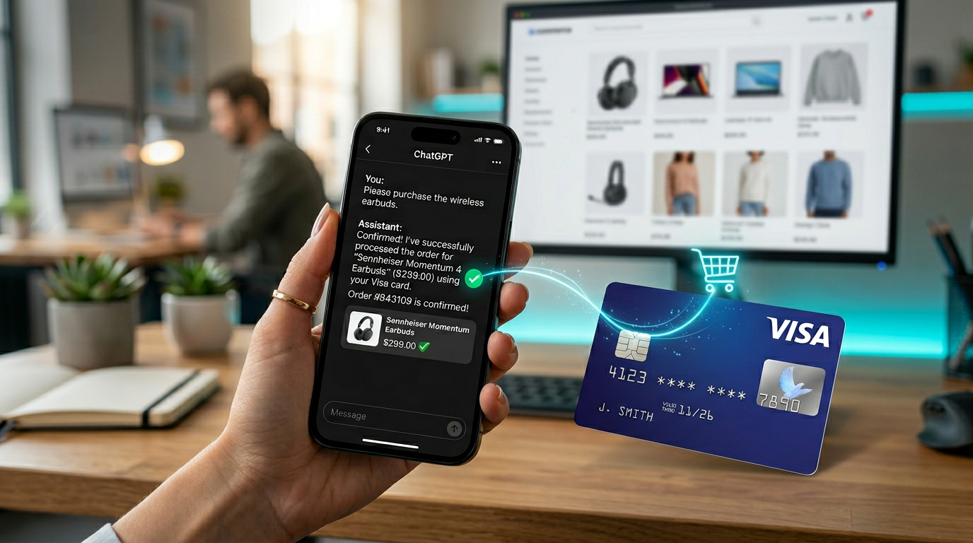 Visa + ChatGPT: agenci AI zaczynają robić zakupy. Co to znaczy dla Twojego sklepu?