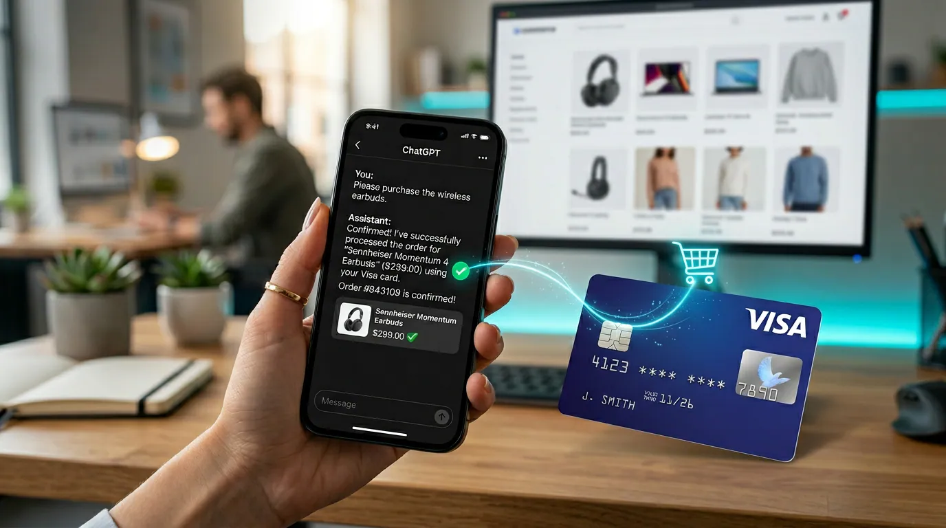 Visa + ChatGPT: agenci AI zaczynają robić zakupy. Co to znaczy dla Twojego sklepu?
